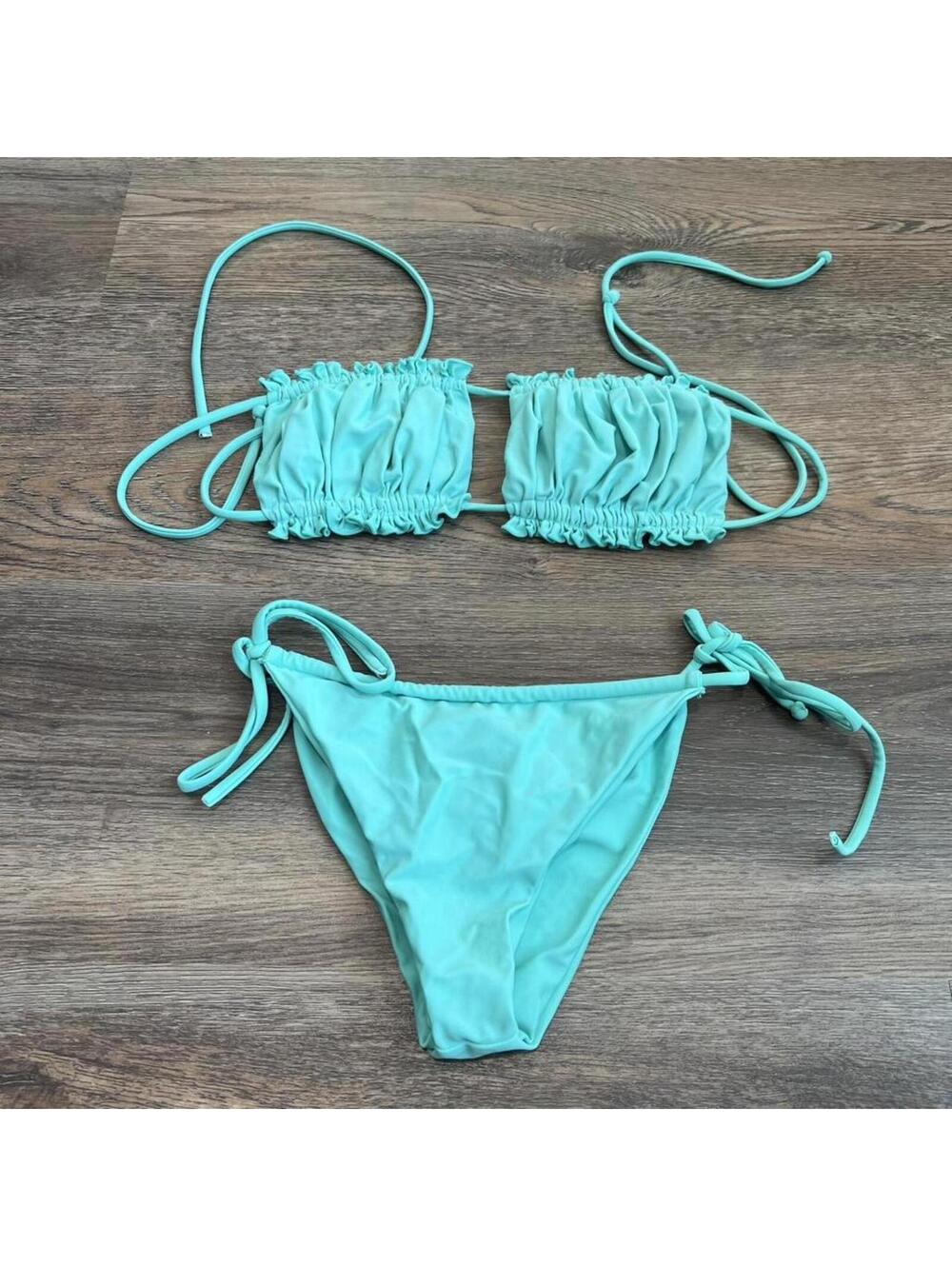 Women's Blue and Green Bikinis-and-tankini-set - Picture 1 of 2